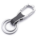Dalaful High-Grade Keychain Keyrings Business Alloy Metal Key Chain Ring Holder Simple Chic Gift For Men Women For Car K374