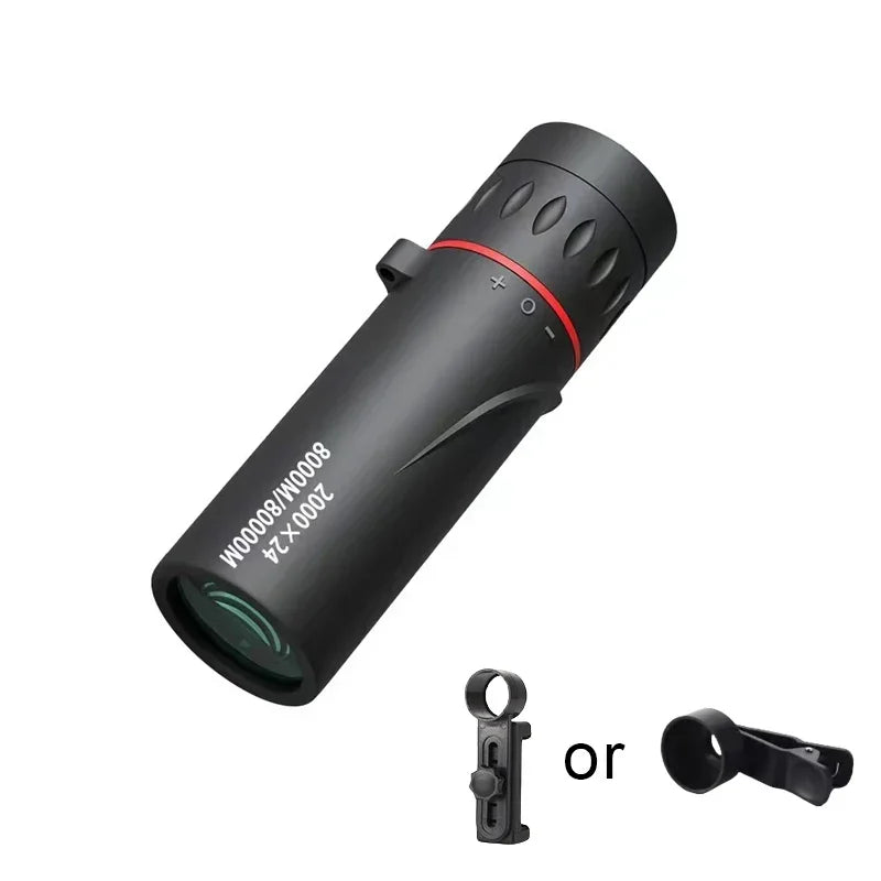 2000X25 Hd Monocular Telescope - Compact, Portable Scope For Hunting, Travel, Concerts & Fishing Hd night vision Mini portable