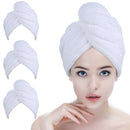 Sinland Ultra Super Absorbent Microfiber Twist Hair Turban Drying Towel Hair Wrap Cap For Bathroom Spa Hot Sale 25cmx65cm 2 PCS