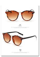 Vintage Round Rivet Brand Designer Sunglasses Women Eyewear Gradient Female Retro Sun Glasses Elegant Classic Oculos De Sol