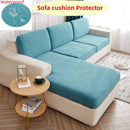 Waterproof 1/2/3/4 Seaters Cushion Sofa Seat Cover Anti-dust Tight Wrap Protector Jacquard Plush Fibre for Living room