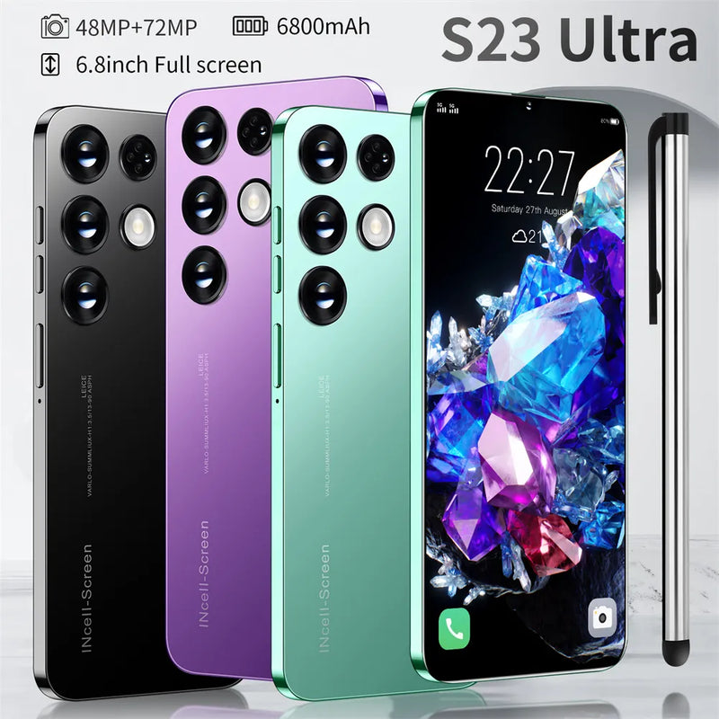 5G Smart Phone S23 Ultra Smart Phone 7.2 Inch Celular 6000mAh Mobile P