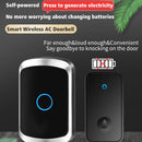 Wireless Doorbell No Battery required Waterproof Self-Powered 433mhz Door bell Sets Home Outdoor Kinetic Ring Chime Doorbell