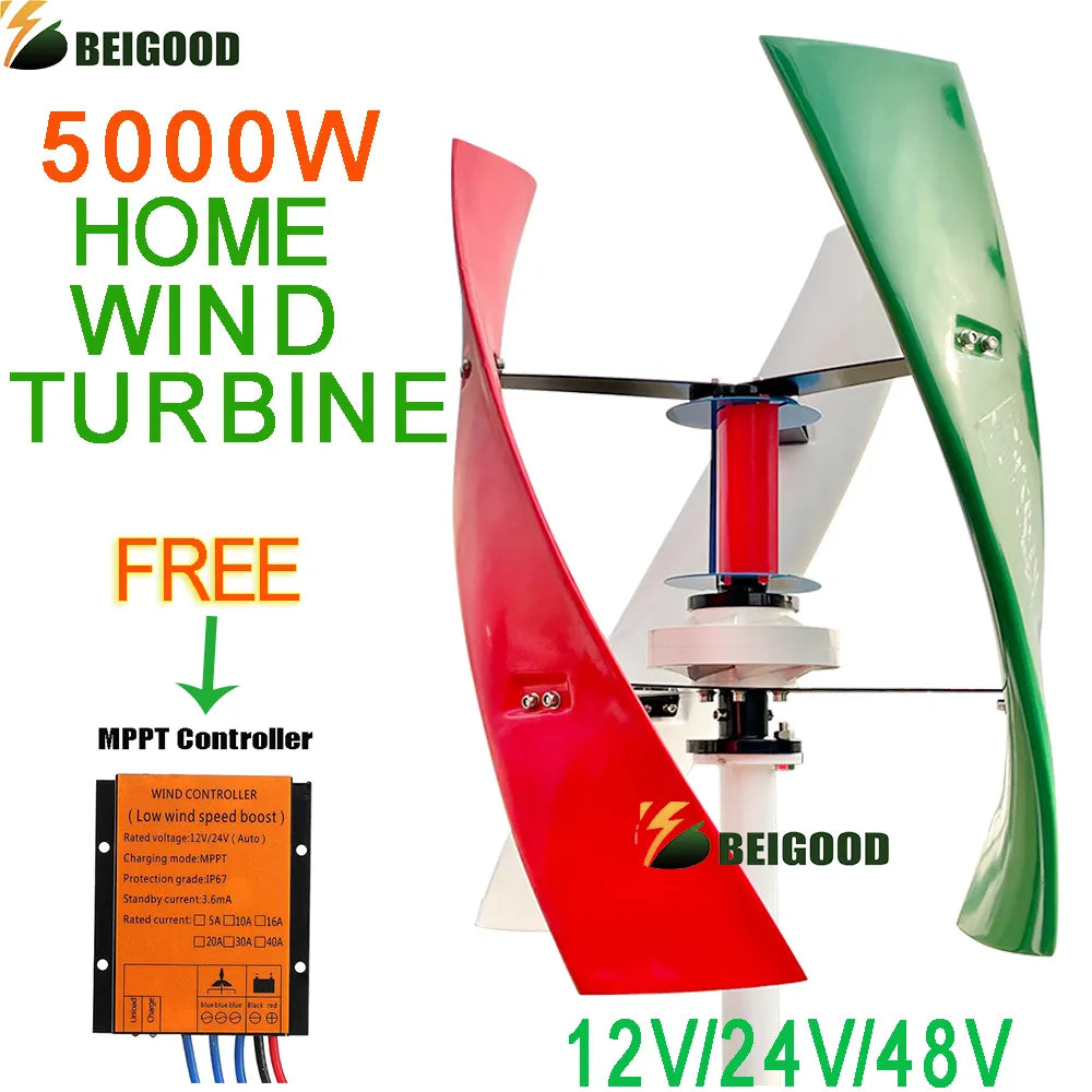 High Efficiency 1000w Wind Turbine Generator 12v 24v 48v With MPPT  Controller Off Grid System Free Energy Windmill Home Use - AliExpress