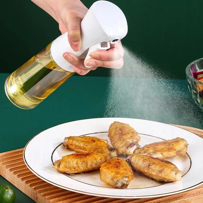 240ml Verre Huile Spray Flacon Cuisson Huile d'olive Friteuse Air Fryer  Pulvérisation Bouteille Pulvérisation Appareil Huile Spray Flacon Barbecue  Grill Tool