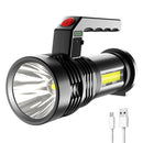 LED Flashlight USB Rechargeable Handheld Lantern Ultra Powerful Torch Light Portable Lamp Camping Searchlight Outdoor Lighting