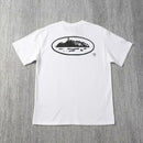 Summer New Small Boat Printed Short Sleeve T-shirt Loose Round Neck Breathable Half Sleeve Casual Fashion Brand