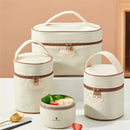 Round Portable Thermal Bag for Lunch Portable Ice Cooler Pack Insulation Picnic Food Storage Bags School Bento Dinner Container