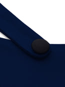 Nice-forever Print Floral Patchwork Button Casual Dress Business Three Quarter Zip Back Bodycon Office Dress b288