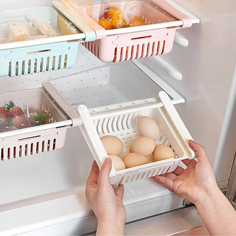 Fridge Organizer Storage Box Refrigerator Drawer Plastic Storage Container Shelf Fruit Egg Food Storage Box Kitchen Accessories