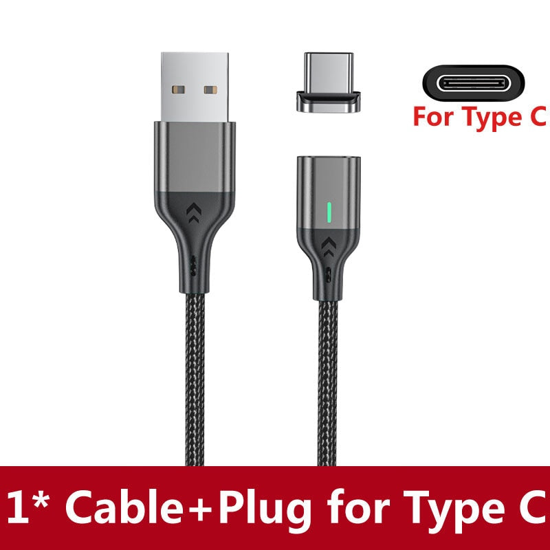 AUFU Magnetic Charge Cable Fast Charging USB Type C Cable for Samsung Xiaomi iPhone Magnet Micro USB Data Quick Charging Wire