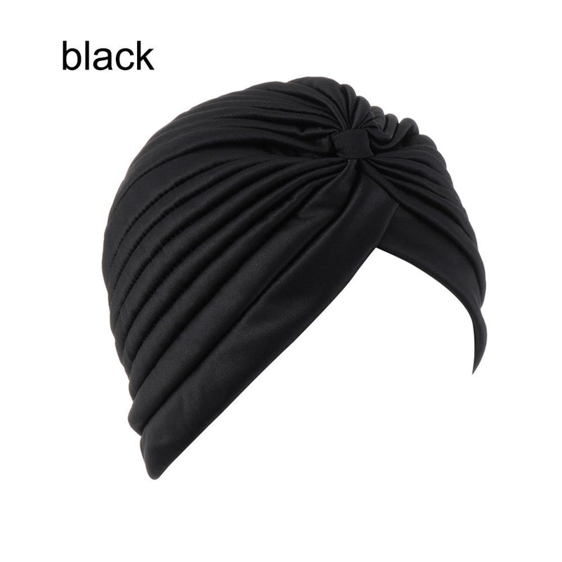 Women Shine Silver Gold Knot Twist Turban Headbands Cap Autumn Winter Warm Headwear Casual Streetwear Female Muslim Indian Hats