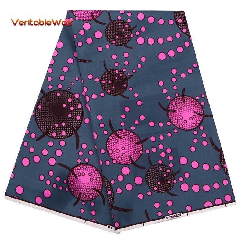 African Wax Polyester Wax Fabric High Quality Ankara Veritablewax African Wax Print Fabric A-6