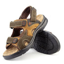 Genuine leather men sandals suede leather beach sandalias hombre cowhide male summer shoes slippers outdoor casual  sandals men