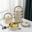 New Portable Thermal Lunch Box Set of Adult Stainless Steel Thermal Lunch Box for Hot Food Thermal Lunch Bag Neutral