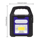 Z2 Portable Solar Lantern COB LED Work Lamp Waterproof  Emergency Spotlight USB Rechargeable Handlamp for Outdoor Hiking Camping