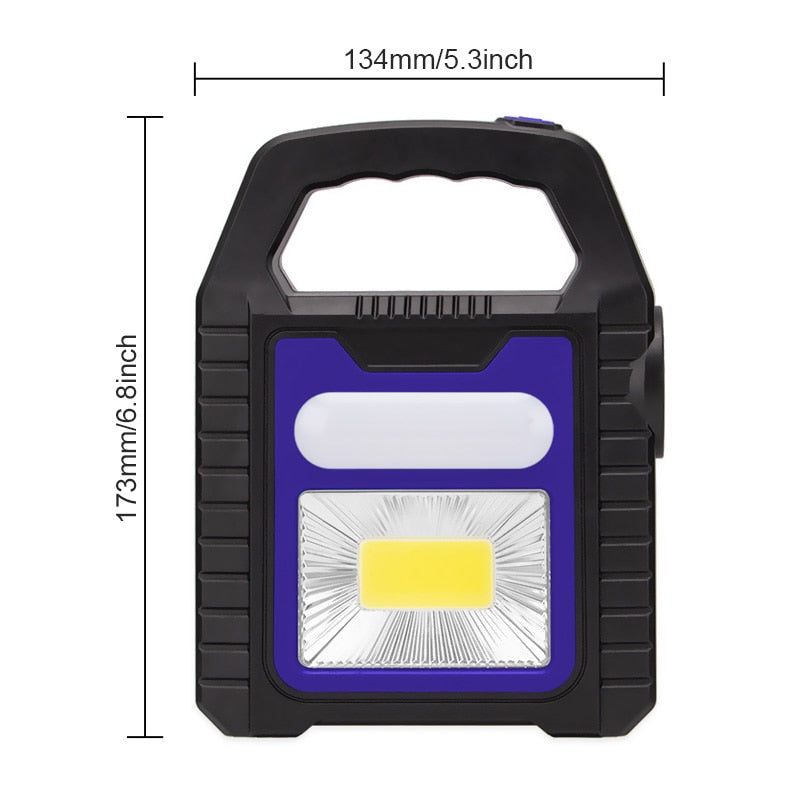 BESPORTBLE 2 Pack COB LED Portable Spotlight - Mini Lantern Handheld Work Light, Yellow (Batteries Not Included)