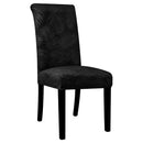 Velvet Elastic Chair Covers Removable Anti-dirty Seat Jacquard  Stretch Chair Covers For Dining Room Kitchen Hotel 1/2/4/6 Pcs