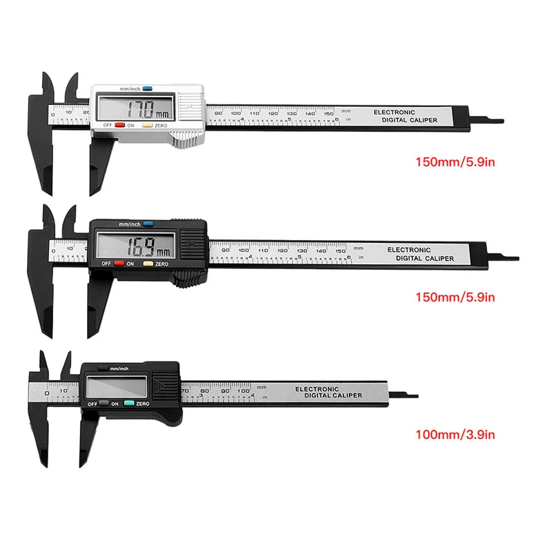 150mm 100mm Electronic Digital Caliper 6 Inch Vernier Caliper Gauge Micrometer Measuring Tool Digital Ruler without Battery