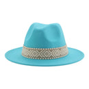 Panama Hat Western Cowboy Hats for Women Solid Big Brim Casual Fedoras Men Women Camel Black White Felted Hat Sombreros Gorras