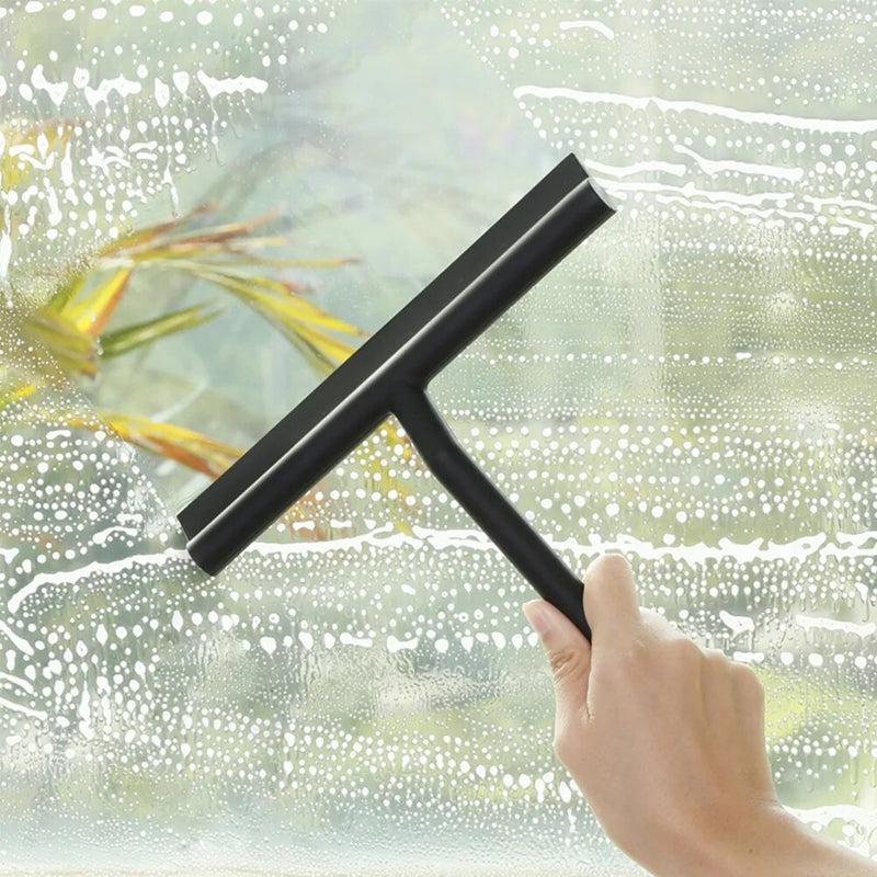 Shower Squeegee Glass Wiper Scraper Shower Squeegee Cleaner With Silicone Holder Bathroom Mirror Wiper Scraper Glass Cleaning