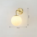 Modern Led Light Gold Glass Ball Wall Lamp Living Room Bathroom Bedroom Bedside Entrance Porch Indoor Lighting Decoration Lamp
