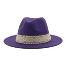 Panama Hat Western Cowboy Hats for Women Solid Big Brim Casual Fedoras Men Women Camel Black White Felted Hat Sombreros Gorras