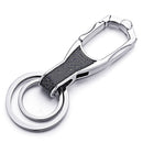 Dalaful High-Grade Keychain Keyrings Business Alloy Metal Key Chain Ring Holder Simple Chic Gift For Men Women For Car K374