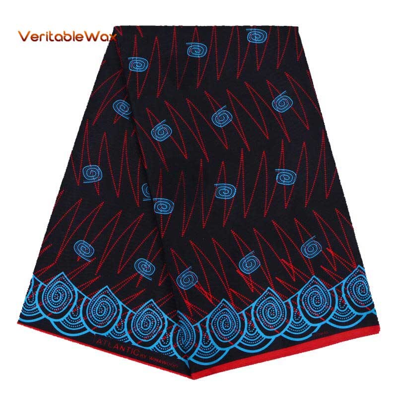 African Wax Polyester Wax Fabric High Quality Ankara Veritablewax African Wax Print Fabric A-6