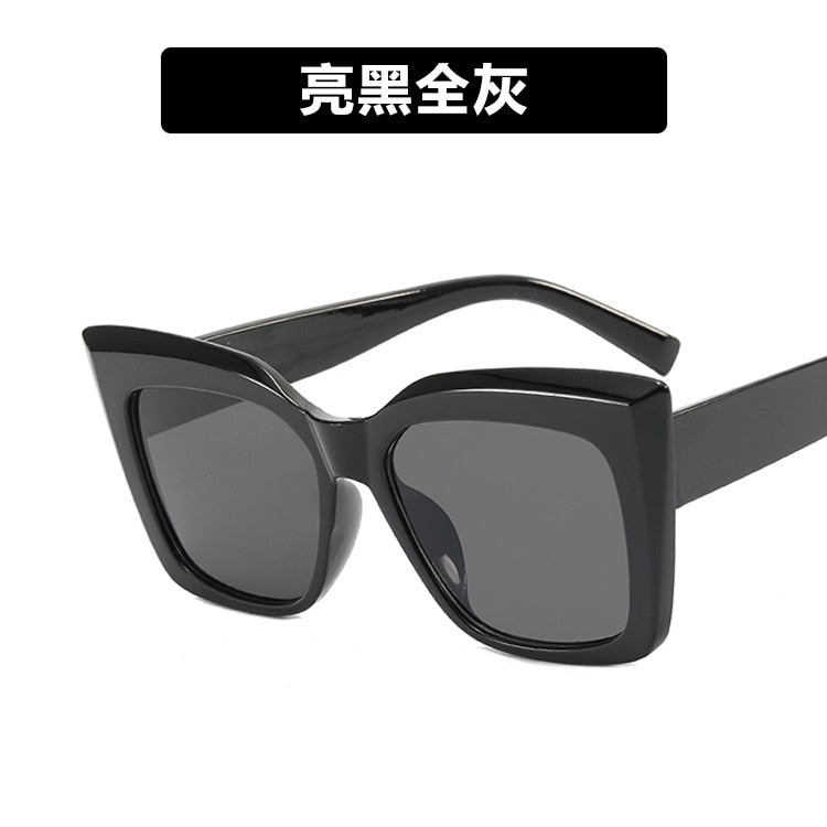 Oversized Cat Eye Sunglasses Fashion Women Shades Trending Men Gradient Sun Glasses Shades UV400 Glasses Goggles