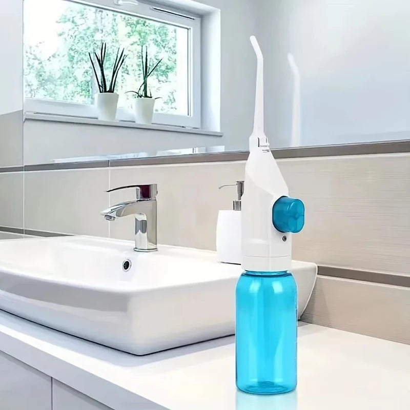 High Pressure Oral Irrigator Portable Teeth Clean Water Dental Floss Manual High Pressure Water Toothpick