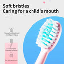 Children's Electric Toothbrush Colorful Cartoon With Replacement Heads Ultrasonic Rechargeable Soft Hair Cleaning Brush for Kids