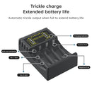 Battery Charger 4 Slot Intelligent Fast Charge With Indicator For 1.2V NiMH NiCd AAA/AA Rechargeable Batteries USB C Micro Jack
