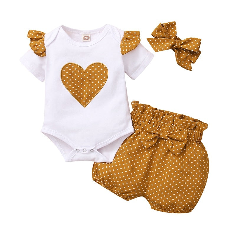 Spring Fall Cotton Newborn Baby Girl Clothes | 0-3 Months 