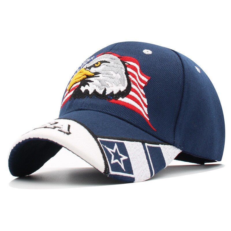 New Men's Animal Baseball Cap Patriotic Bald Eagle and American Flag Snapback Caps For Women USA 3D Embroidery Farm Trucker Hats