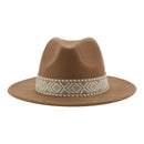 Panama Hat Western Cowboy Hats for Women Solid Big Brim Casual Fedoras Men Women Camel Black White Felted Hat Sombreros Gorras