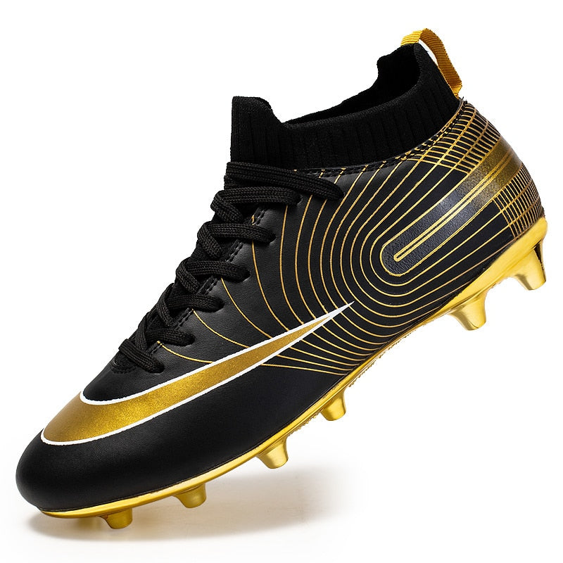 Professional Unisex Soccer Shoes Long Spikes TF Ankle Football Boots Outdoor Grass Cleats Football Shoes Eu size 30-44