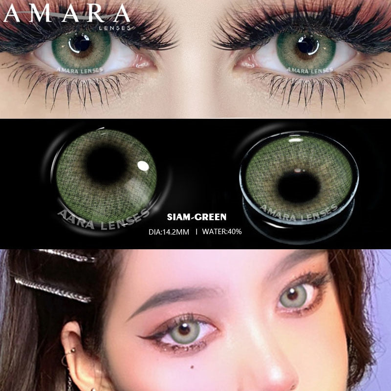 AMARA 1Pair Color Contact Lenses for Eyes OMG Series Soft Contact Lens Beauty Contact Lenses Eye Cosmetic Color Lens Eyes