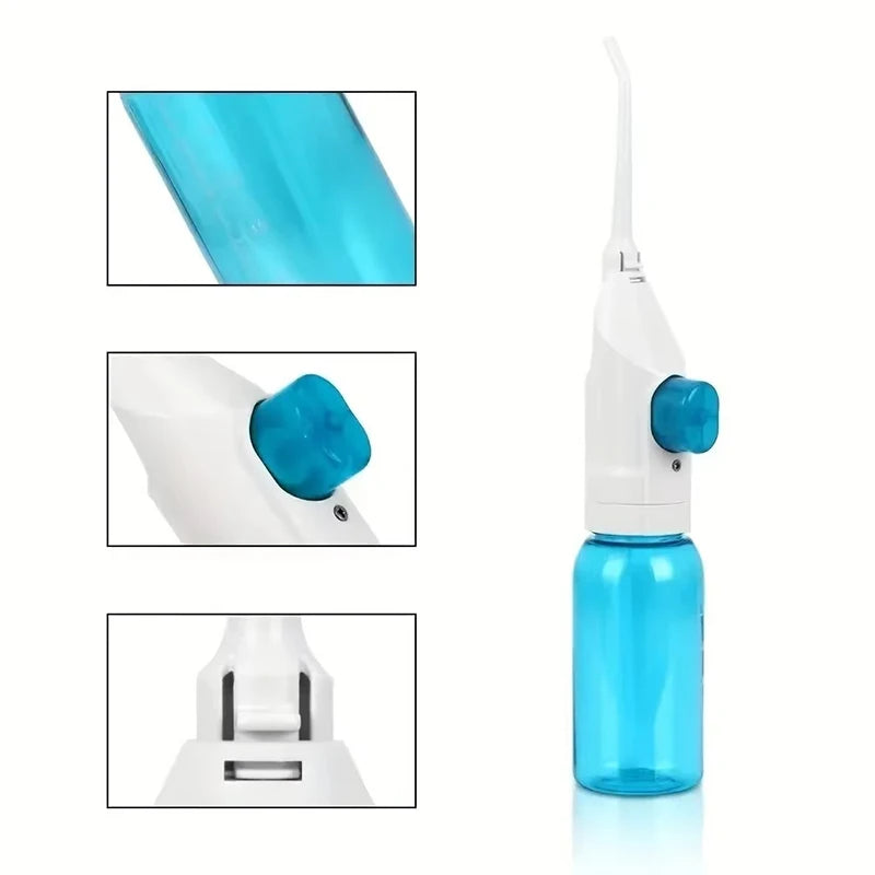 High Pressure Oral Irrigator Portable Teeth Clean Water Dental Floss Manual High Pressure Water Toothpick