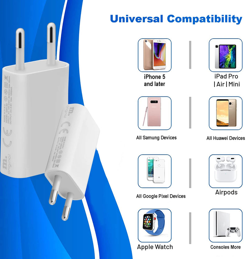 5V 1A USB Travel Wall Charger European EU Plug USB Chargeur Rapid Universal Portable Power Adapter For Table Smart Phone 8 7 XS