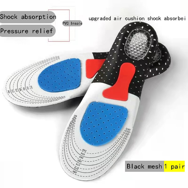 Silicone Sport Insoles Orthotic Arch Support Sport Shoe Pad Running Gel Insoles Men Women Orthotic Breathable Running Cushion
