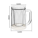 PET/PP Home with Handle Liquid Refrigerator Frozen Cup Summer Freezer Beer Mugs 20oz Thickened Ice Cold Beer Glass