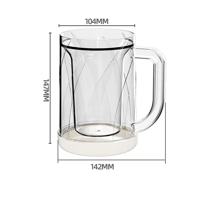 PET/PP Home with Handle Liquid Refrigerator Frozen Cup Summer Freezer Beer Mugs 20oz Thickened Ice Cold Beer Glass