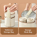 Round Portable Thermal Bag for Lunch Portable Ice Cooler Pack Insulation Picnic Food Storage Bags School Bento Dinner Container