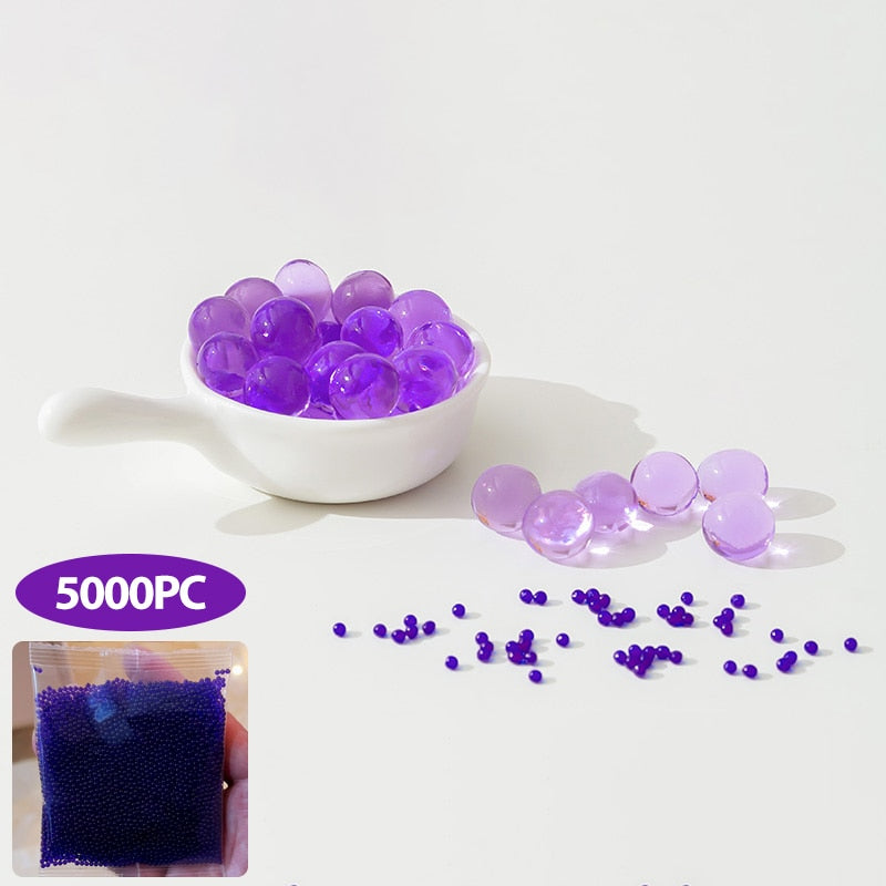 5000pcs Home Decor Water Beads Colorful Pearl Gel Ball Polymer Hydrogel Potted Crystal Mud Soil Grow Magic Jelly Wedding