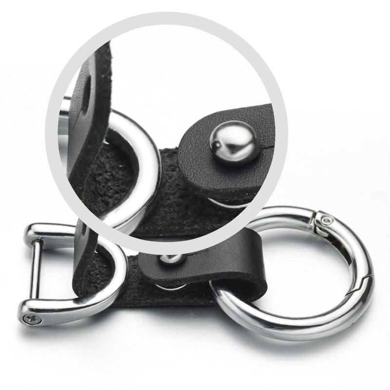 Keychain  Accessories All-match Clasp Handmade Genuine Leather DIY Car Key Chain Ring Holder Detachable  Keyring YP011