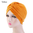 Women Shine Silver Gold Knot Twist Turban Headbands Cap Autumn Winter Warm Headwear Casual Streetwear Female Muslim Indian Hats
