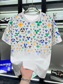New Style Men's Casual Trendy Fashion Short-Sleeved T-Shirt Classic Round-neck T-Shirt Colorful Print Letters Summer Shirt