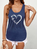 New women's casual vest for summer, a variety of print styles, sleeveless resort-style blue vest, women's