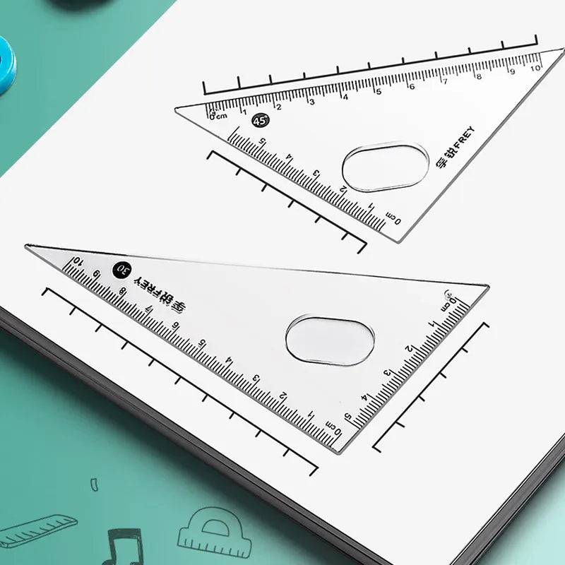 7pcs Mathematical Set Compass Lead Straight Ruler Combination for Stud